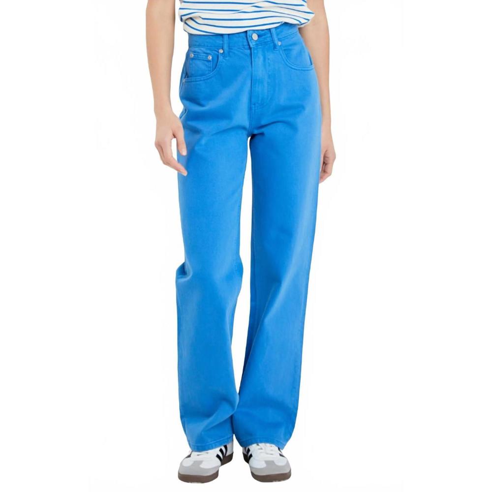 NEW ENGLISH FACTORY full length wide leg jeans in ocean blue - Picture 1 of 4